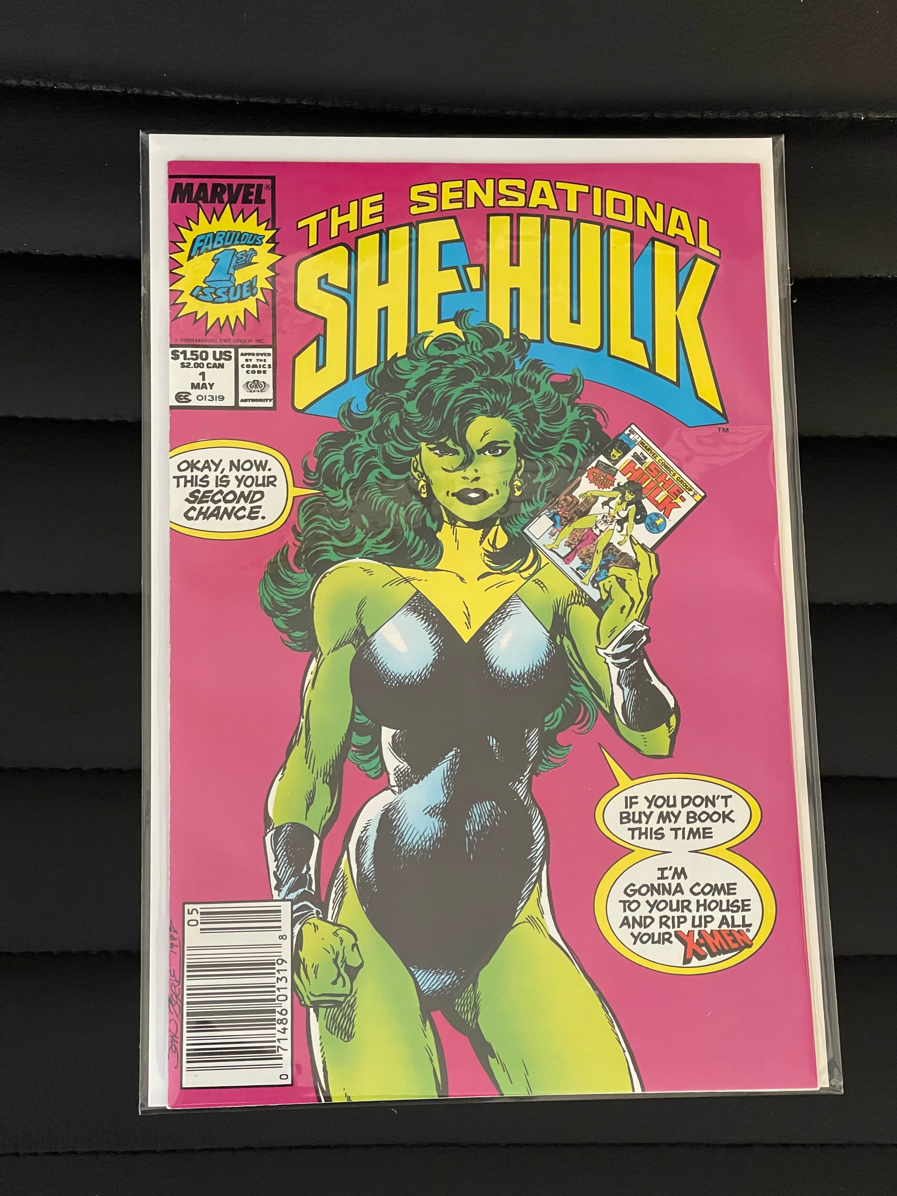 She-Hulk #1 Marvel Comic 1989 - High Grade Collectible Condition - Perfect for Comic Collectors & Marvel Fans Display