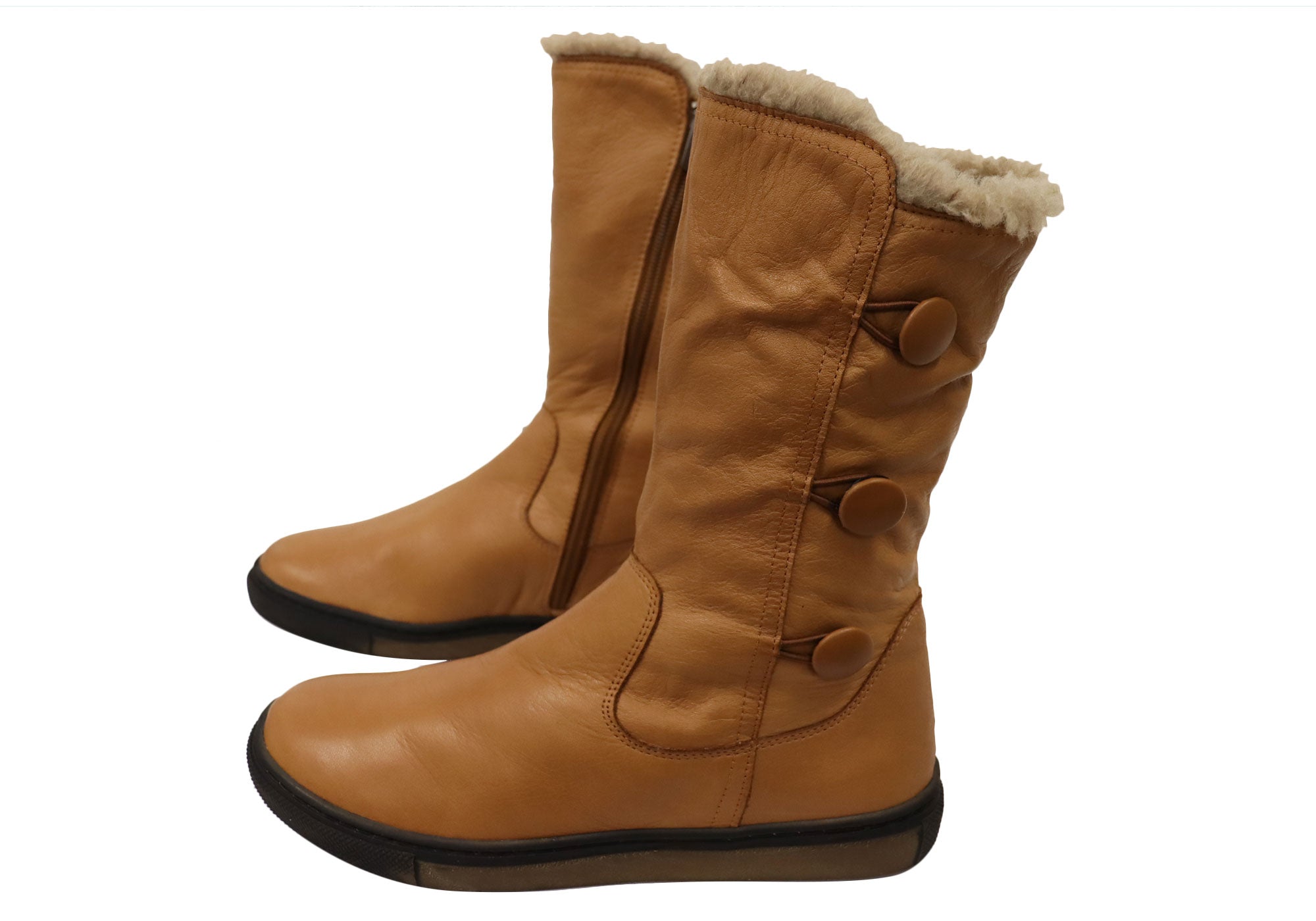 Orizonte Alvo Women's Comfortable Leather Mid Calf Boots | European Style Ankle Boots for Walking, Work & Casual Outfits