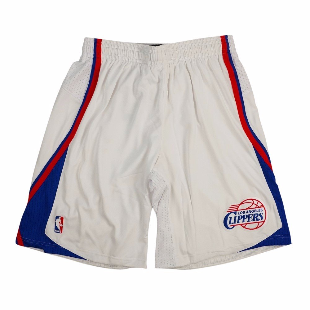 Adidas Los Angeles Clippers NBA Authentic Men's White On-Court Climacool Game Shorts - Breathable Basketball Shorts for Training & Fan Wear