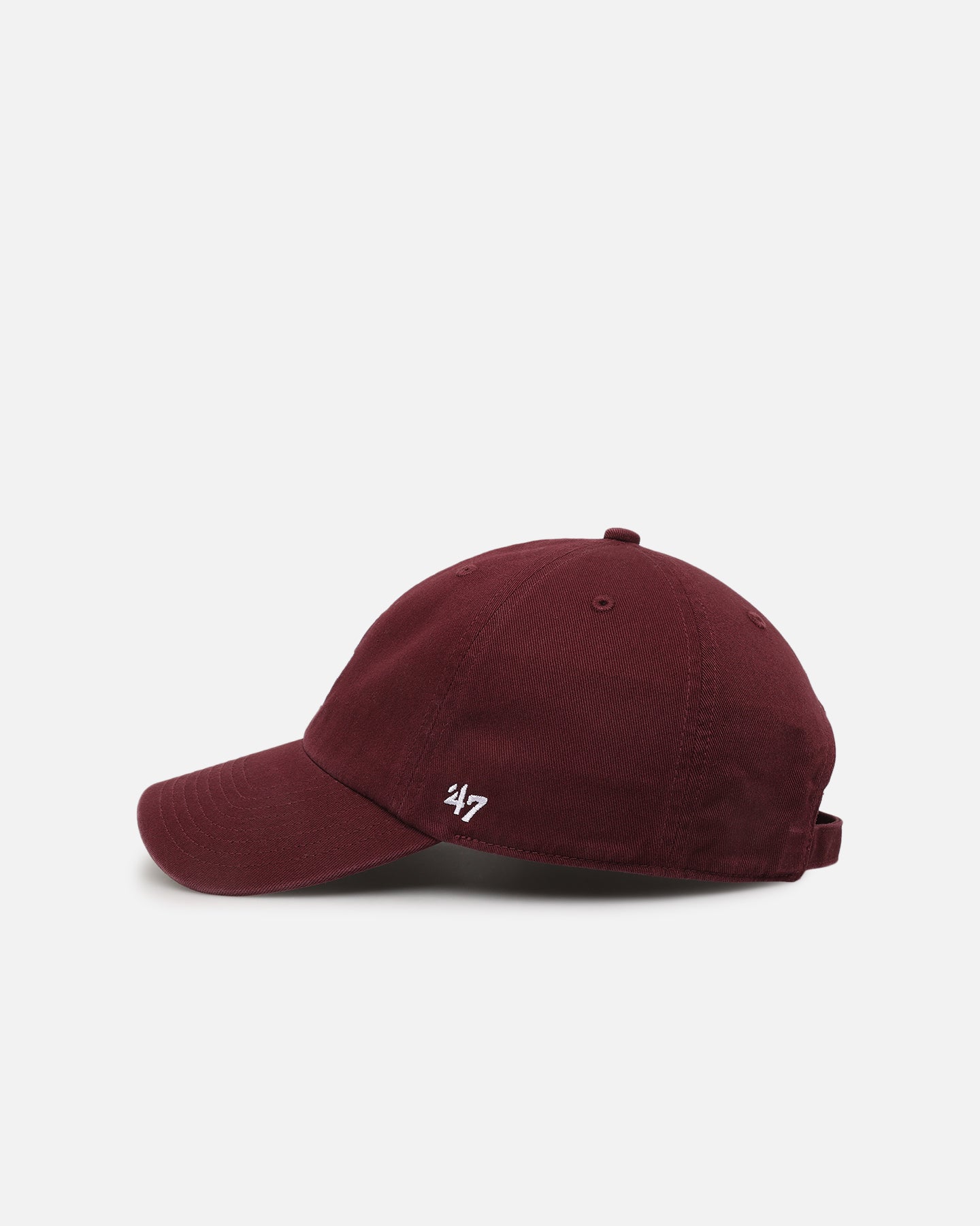 47 Brand Los Angeles Dodgers 'Ballpark' 47 Clean Up Adjustable Strapback Hat - Dark Maroon Baseball Cap for Men & Women - Perfect for Game Day, Sports Events & Casual Wear