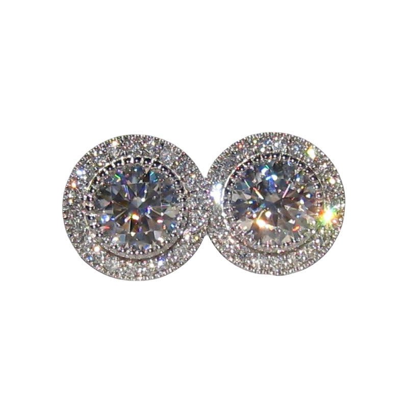 Moissanite Stud Earrings - Genuine Moissanite Diamond Earrings for Women | Perfect for Weddings, Parties & Everyday Elegance