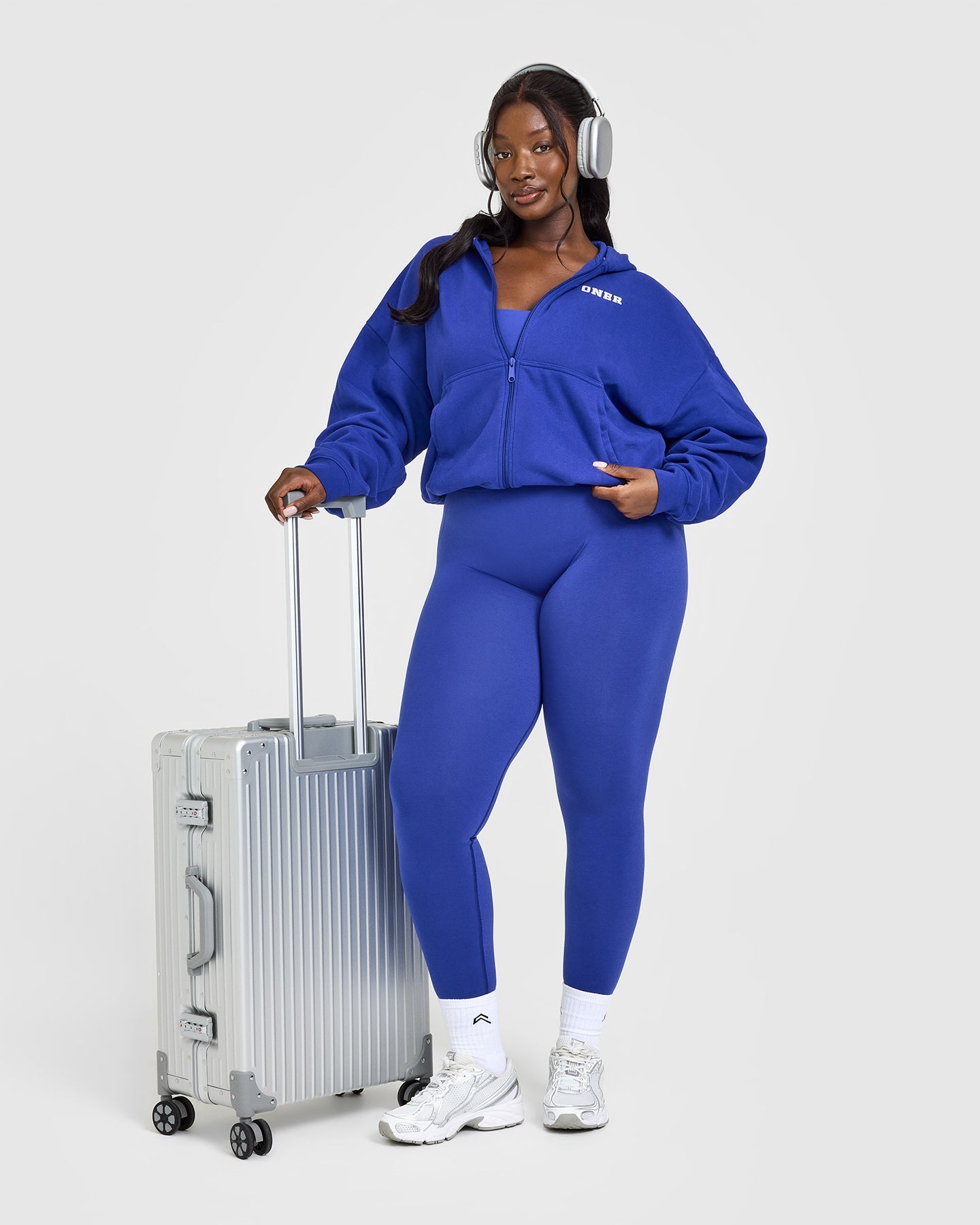 Mid Weight Zip Through Hoodie for Men & Women - Comfortable Fleece-Lined Pullover with Full-Zip Front in Space Blue | Perfect for Casual Wear, Outdoor Activities & Gym Workouts