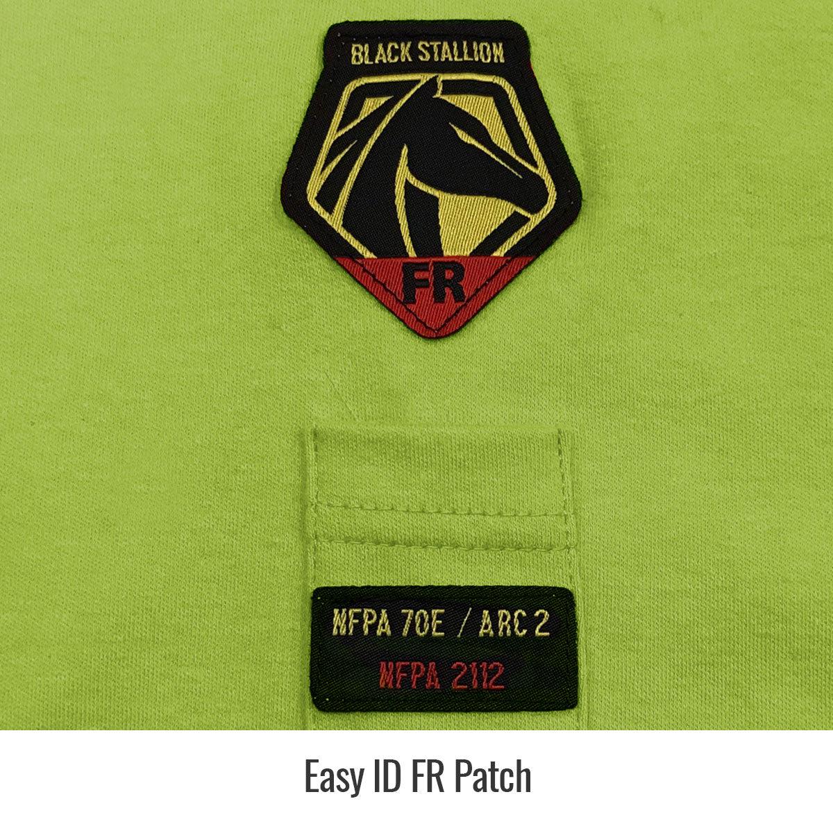 Black Stallion FR Cotton High Visibility Shirt with Reflective Stripes - TF2511 - Flame Resistant Workwear for Construction & Road Safety