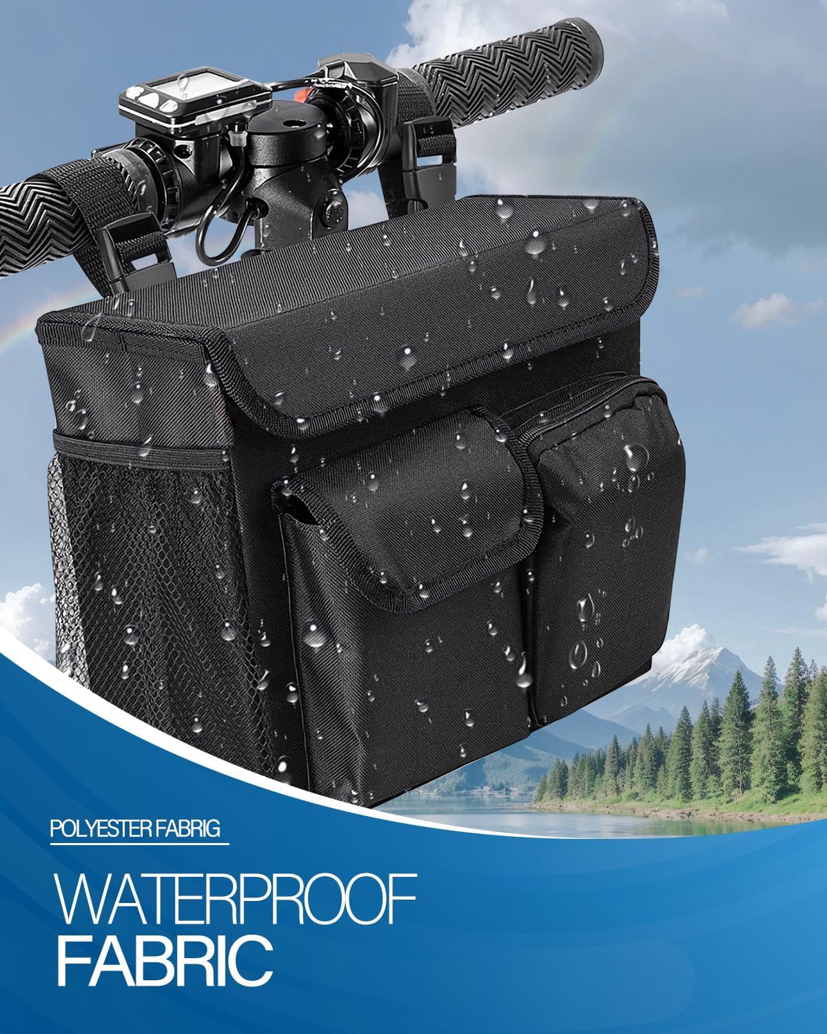 Electric Scooter & Wheelchair Backpack - 14-Inch Laptop Pocket, Cup Holders, Quick Installation, Machine Washable | Perfect for Commuting, Travel & Daily Mobility Accessories
