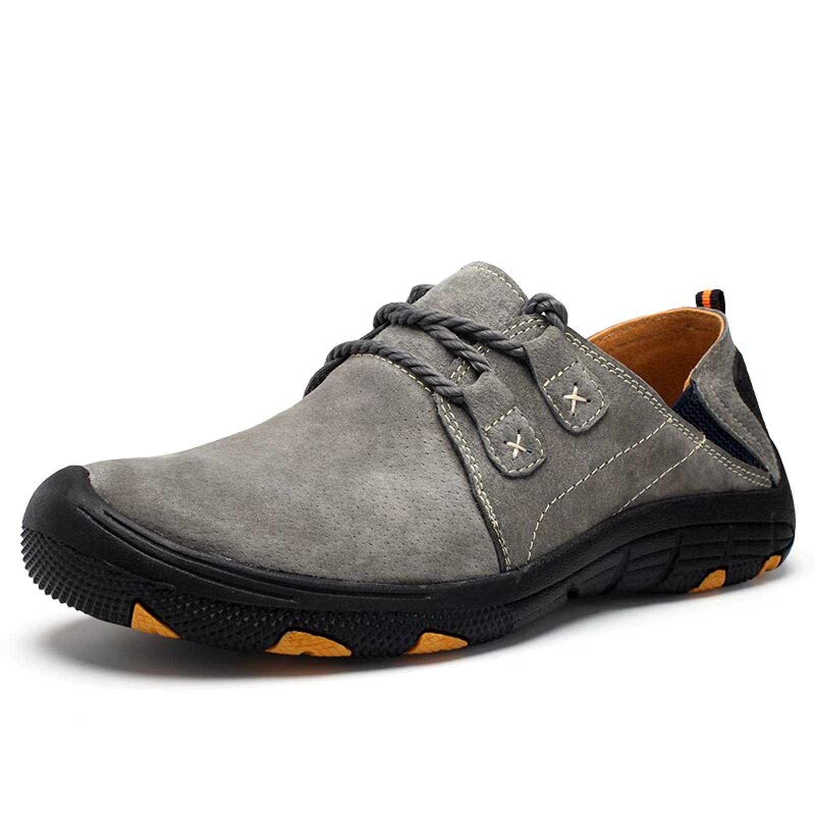 Premium Genuine Leather Men's Loafers - Comfortable Suede Casual Shoes for Men | Breathable Walking Sneakers for Outdoor Training & Daily Wear | Perfect for Work, Travel & Relaxation
