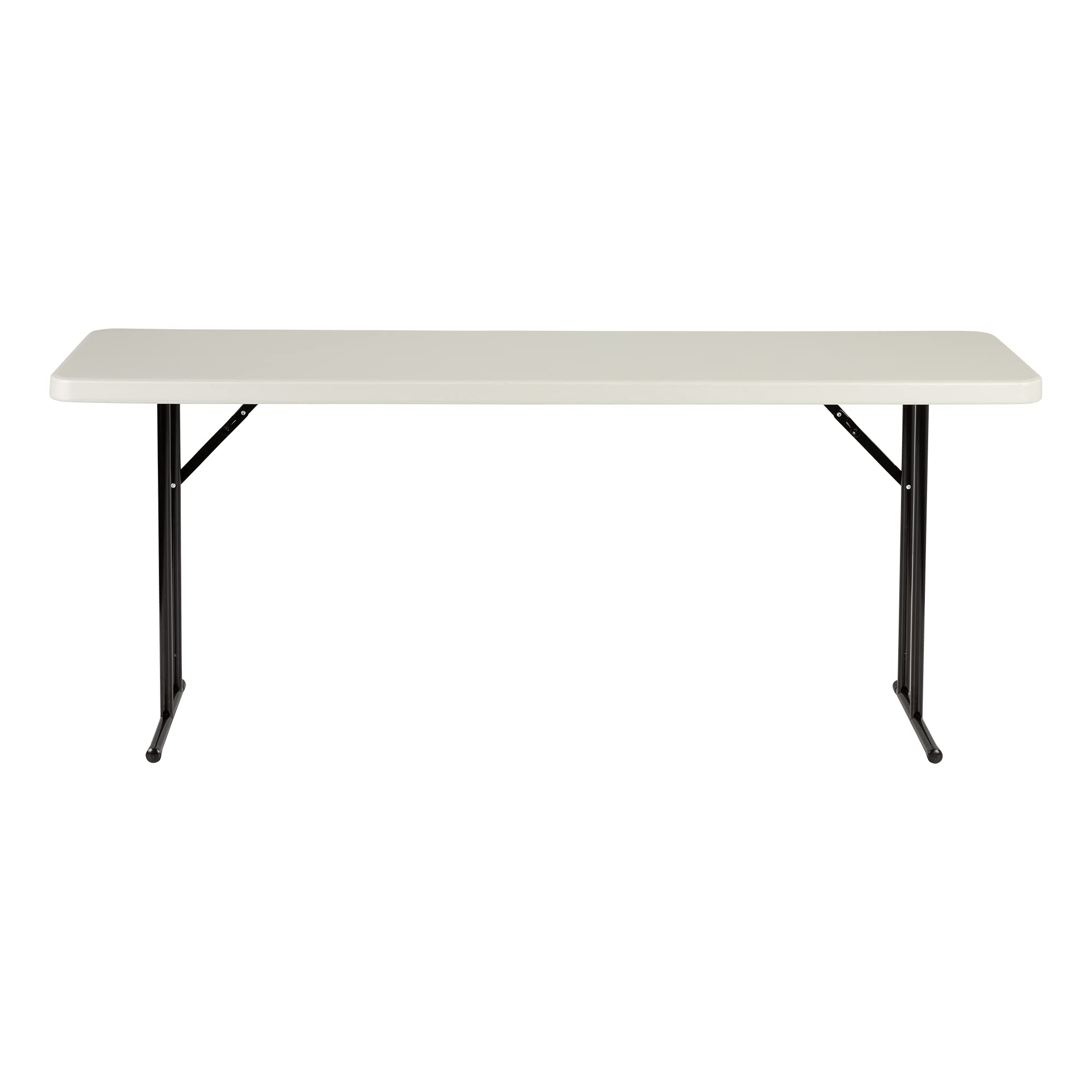 Norwood 6ft Folding Table Indoor Outdoor - Heavy Duty Blow Molded Plastic Training & Event Table, Rectangular Foldable Table in Gray - Perfect for Classrooms, Parties, and Outdoor Events