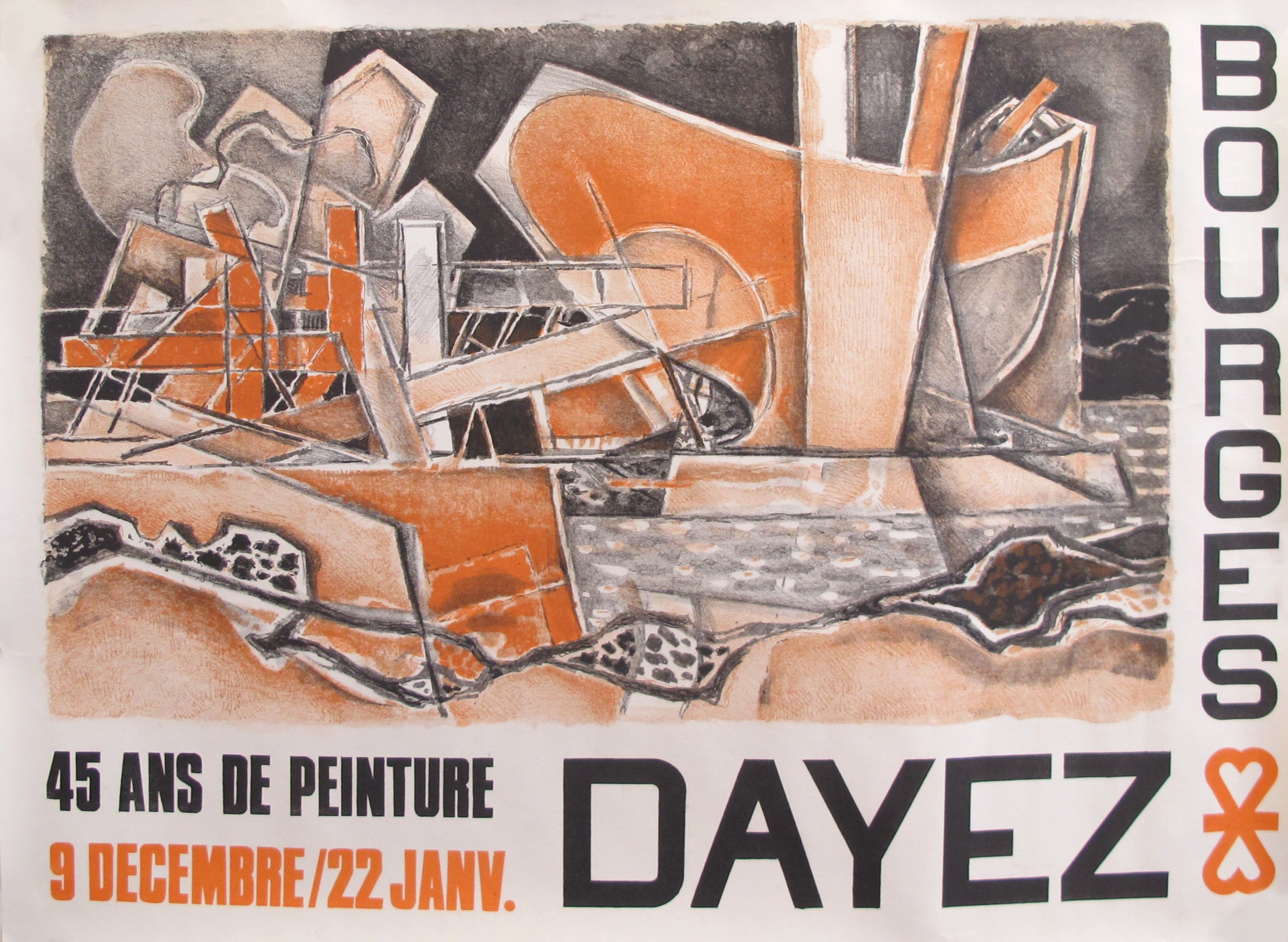 1980's Vintage Georges Dayez Retrospective Exhibition Poster - 45 Years of Painting Art Print - Perfect for Home Decor, Office Wall Art & Gift for Art Lovers