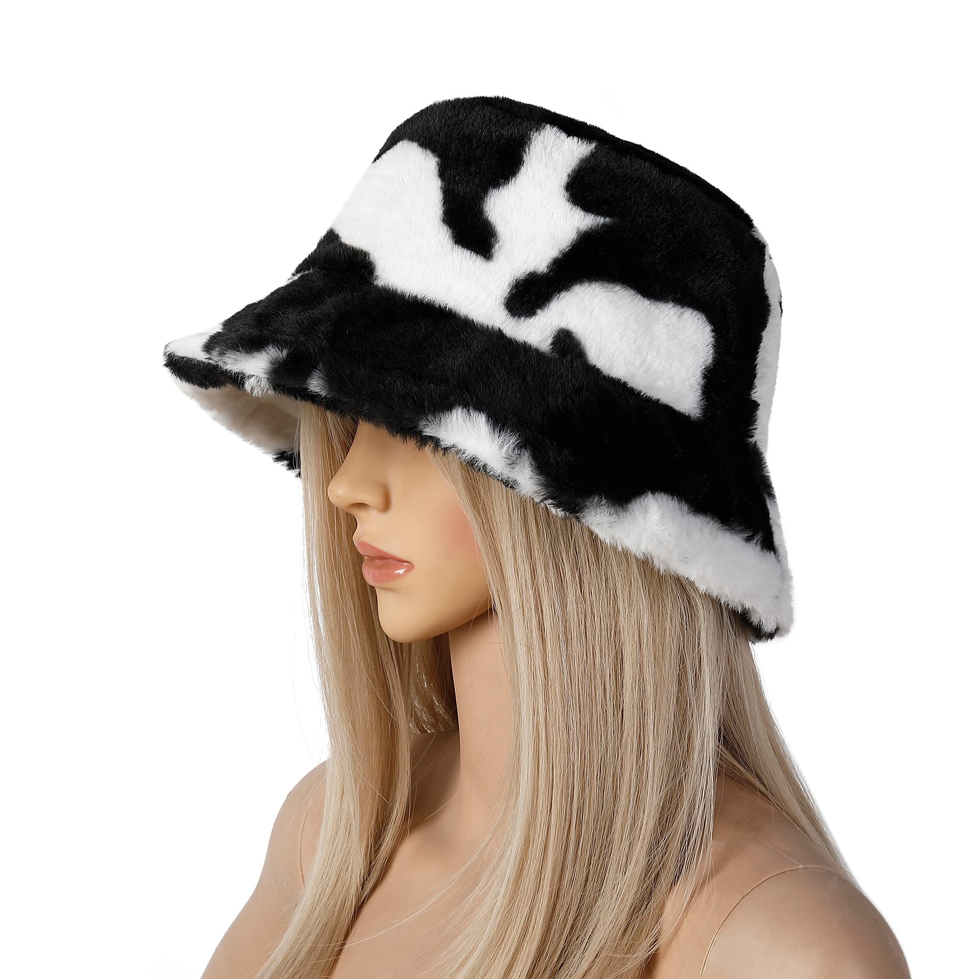 Cozy Winter Furry Bucket Hat for Women & Men - Warm Fluffy Fuzzy Beanie with Ear Protection - Perfect for Skiing, Snowboarding & Cold Weather Outdoor Activities