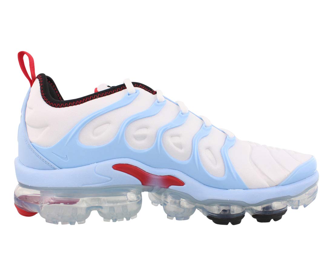 Nike Air VaporMax Plus Men's Running Shoes Size 11 - White/University Red/Black | Lightweight Cushioned Sneakers for Gym, Workout & Everyday Wear