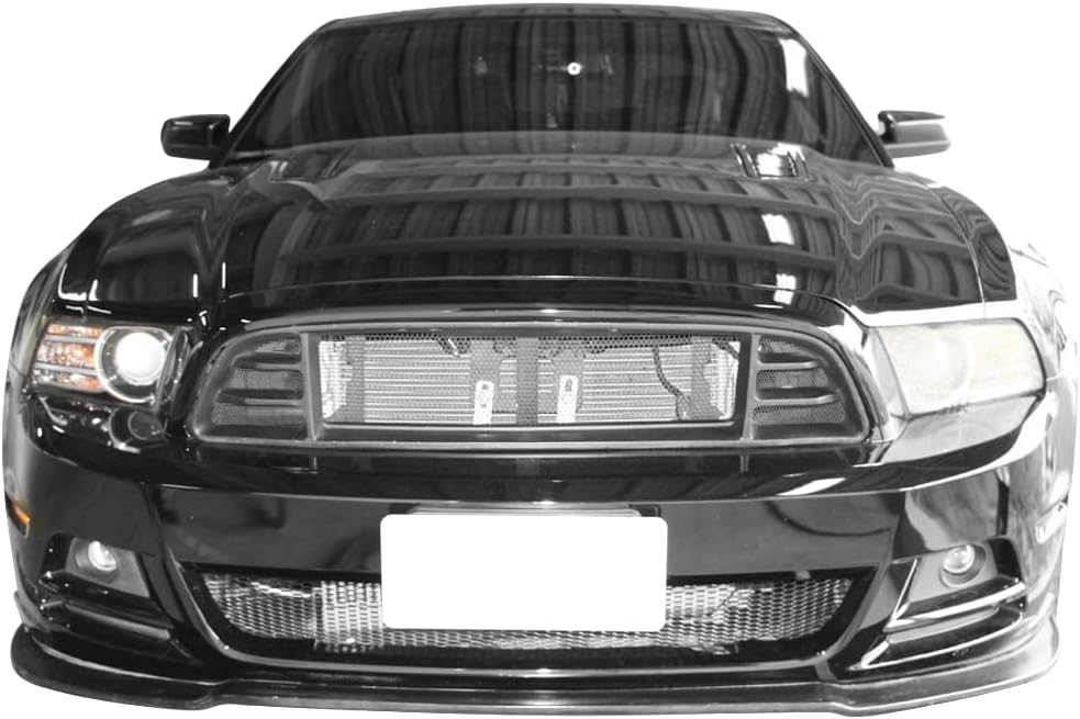 2013-2014 Ford Mustang GT Front Bumper Lip Spoiler - Unpainted PU Material for Enhanced Aerodynamics & Sporty Look - Perfect for Car Enthusiasts & Street Racing
