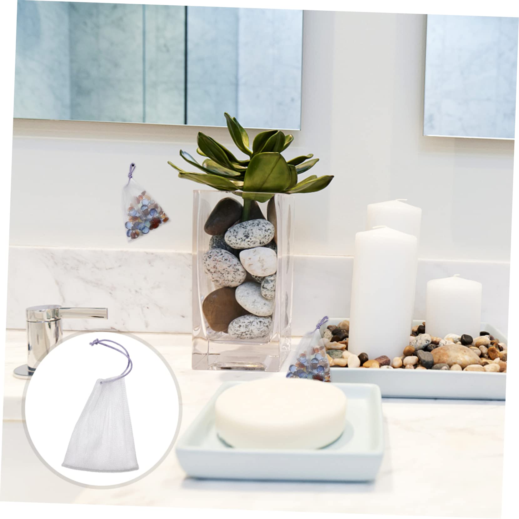 Luxury Shower Soap Bubbler & Foaming Net for Face - Ultra Soft Texture & Quick Dry - Perfect for Spa Day, Sensitive Skin Care & Relaxing Bath Time
