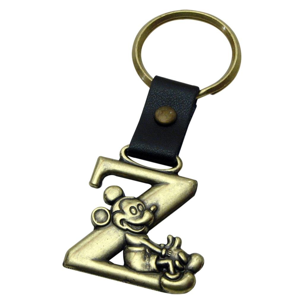 Disney Mickey Mouse Letter Z Brass Keychain - Durable & Stylish Key Ring for Kids, Adults, Disney Fans - Perfect for Gifts, Backpacks, Luggage & Key Organization