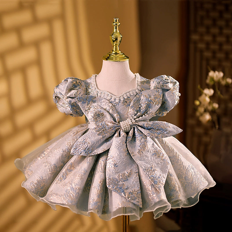 Sparkle & Shine: Baby Girl's First Birthday Princess Dress with Sequins & Embroidery – Perfect for Birthday Parties, Photo Shoots & Special Occasions