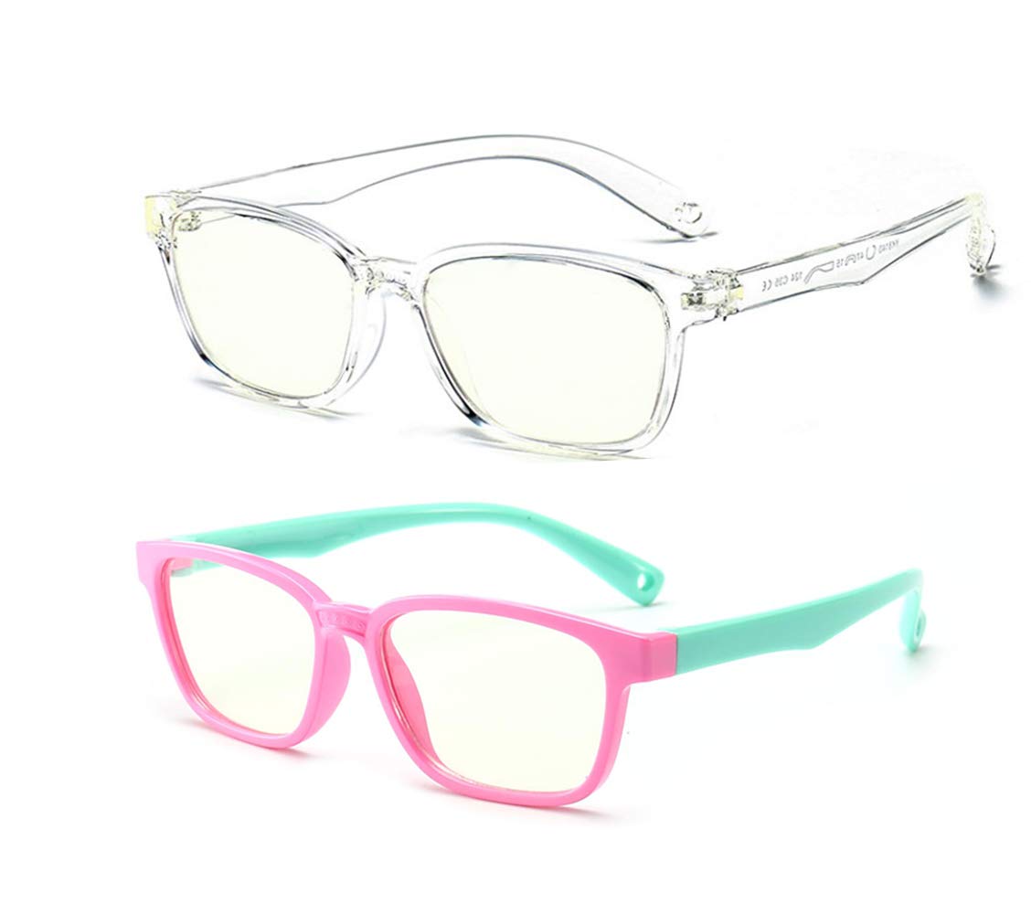 Blue Light Blocking Glasses for Kids - Anti Eye Strain Computer & Gaming Glasses for Children - Perfect for Online Classes, Video Games & Screen Time Protection