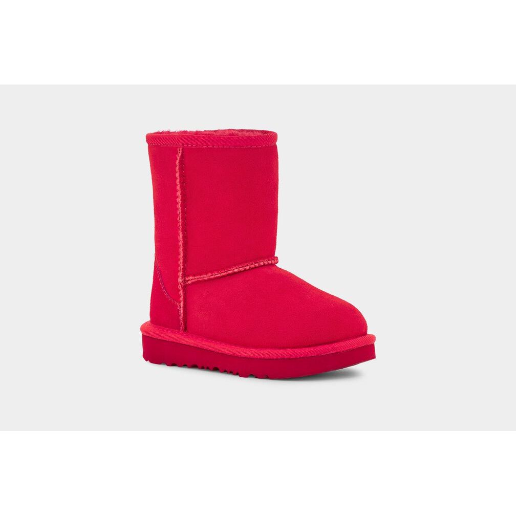 UGG Toddler's Classic II Boots in Samba Red - Warm Winter Snow Boots for Kids | Perfect for Outdoor Play & Cold Weather