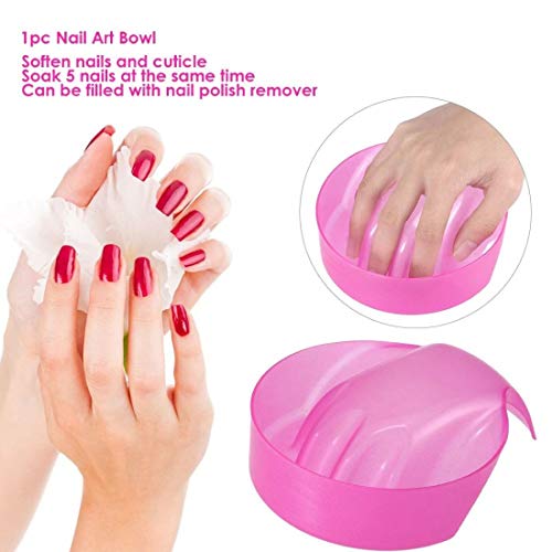 1Pc Manicure Bowl for Acrylic Nail Soaking & Removal - DIY Salon Nail Spa Soaker Tool with Finger Soak Design (Random Color) | Perfect for Home Nail Care, Professional Salon Treatments & Gel Polish Removal