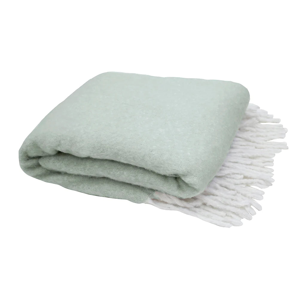 Frankie Eucalyptus Throw Rug by Bambury - Soft Bohemian Area Rug for Living Room, Bedroom & Nursery - Eco-Friendly Home Decor Accent