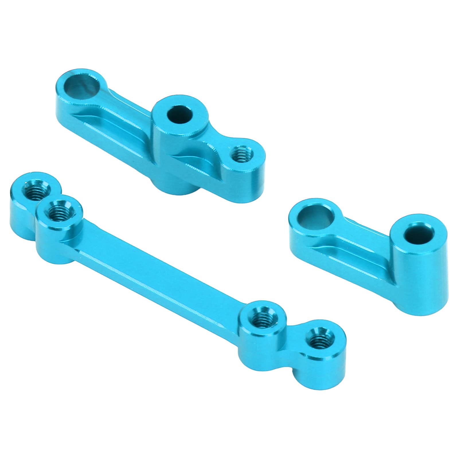 VGEBY Aluminum Alloy RC Steering Assembly Set - High Strength Metal Upgrade Parts for 1/16 Scale Remote Control Cars (Blue) | Durable Replacement for RC Car Steering System | Perfect for Off-Road Racing, Crawling & RC Vehicle Maintenance