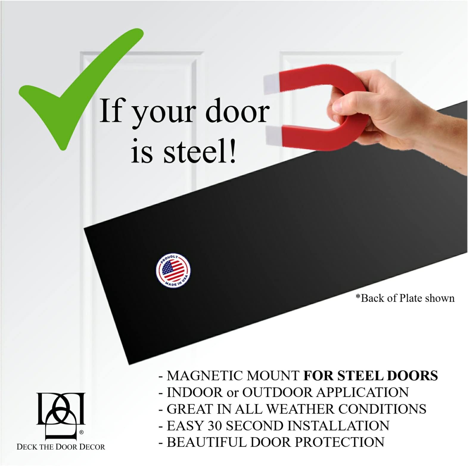 Premium Anodized Aluminum Door Kick Plate - 6