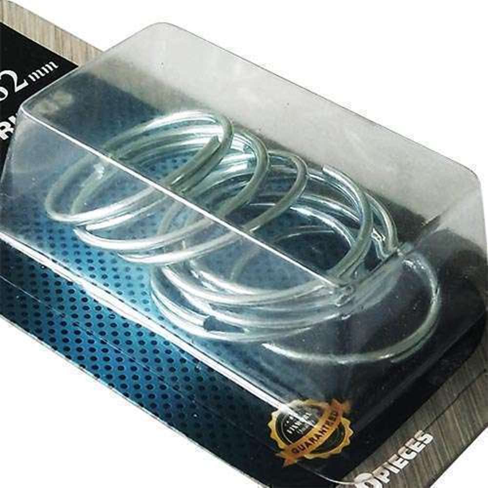 Fixworx 32mm Zinc Plated Curtain Rings - Pack of 10 - Durable Metal Hooks for Hanging Curtains, Drapes & Home Decor