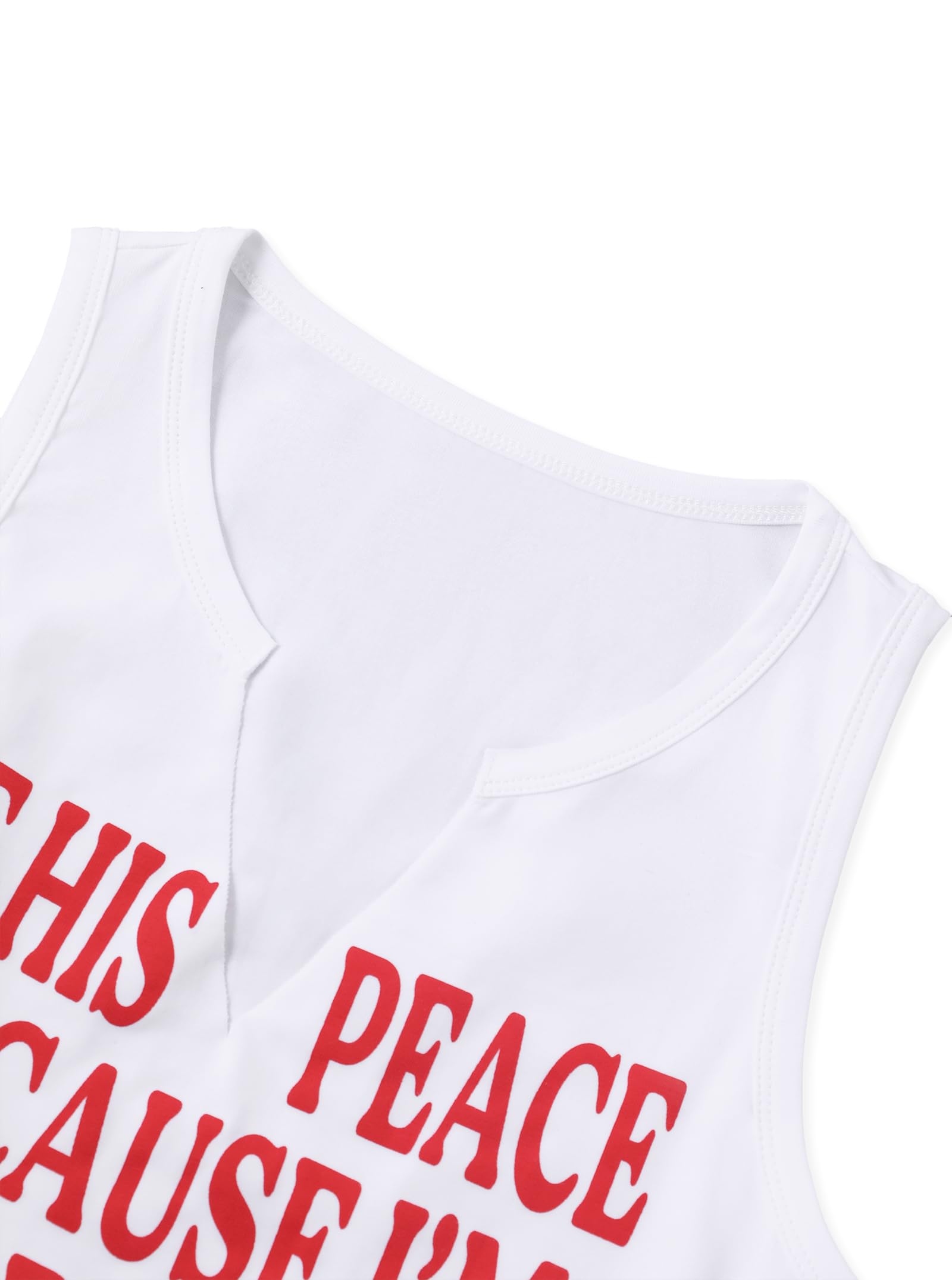 Stylish Women's Graphic Crop Tank Tops - Sexy V Neck Summer Tops for Casual Wear, Beach Outfits & Music Festivals