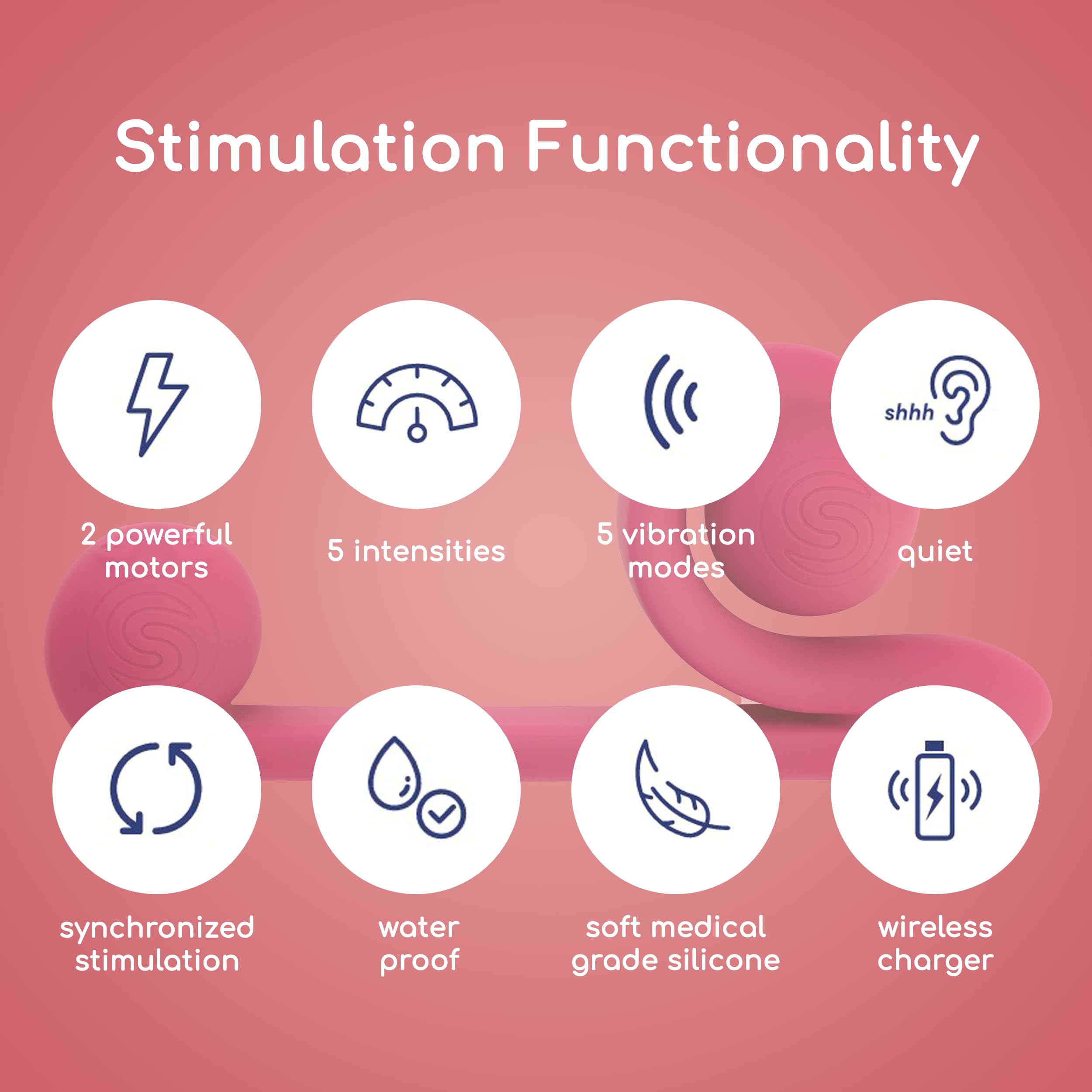 Rechargeable G-Spot Vibrator - Waterproof Silicone Adult Toy for Women, Powerful & Quiet Clitoral Stimulator with Ergonomic Angle (Pink) | Perfect for Solo Play, Couples Intimacy & Discreet Pleasure