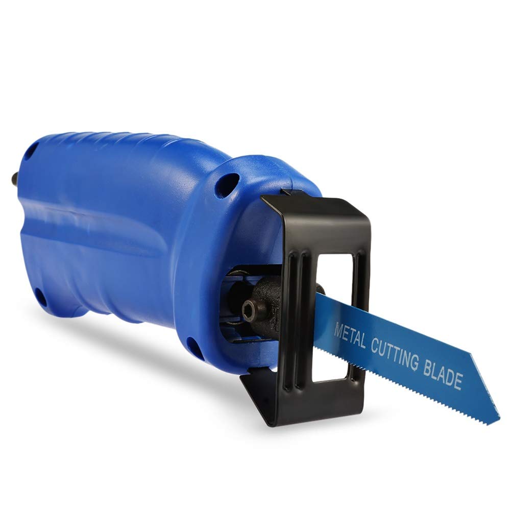 3-Blade Reciprocating Saw Attachment for Electric Drill - Portable Power Tool Accessory for Wood & Metal Cutting, Pruning (Blue) - Ideal for DIY Projects, Home Renovation & Construction Work