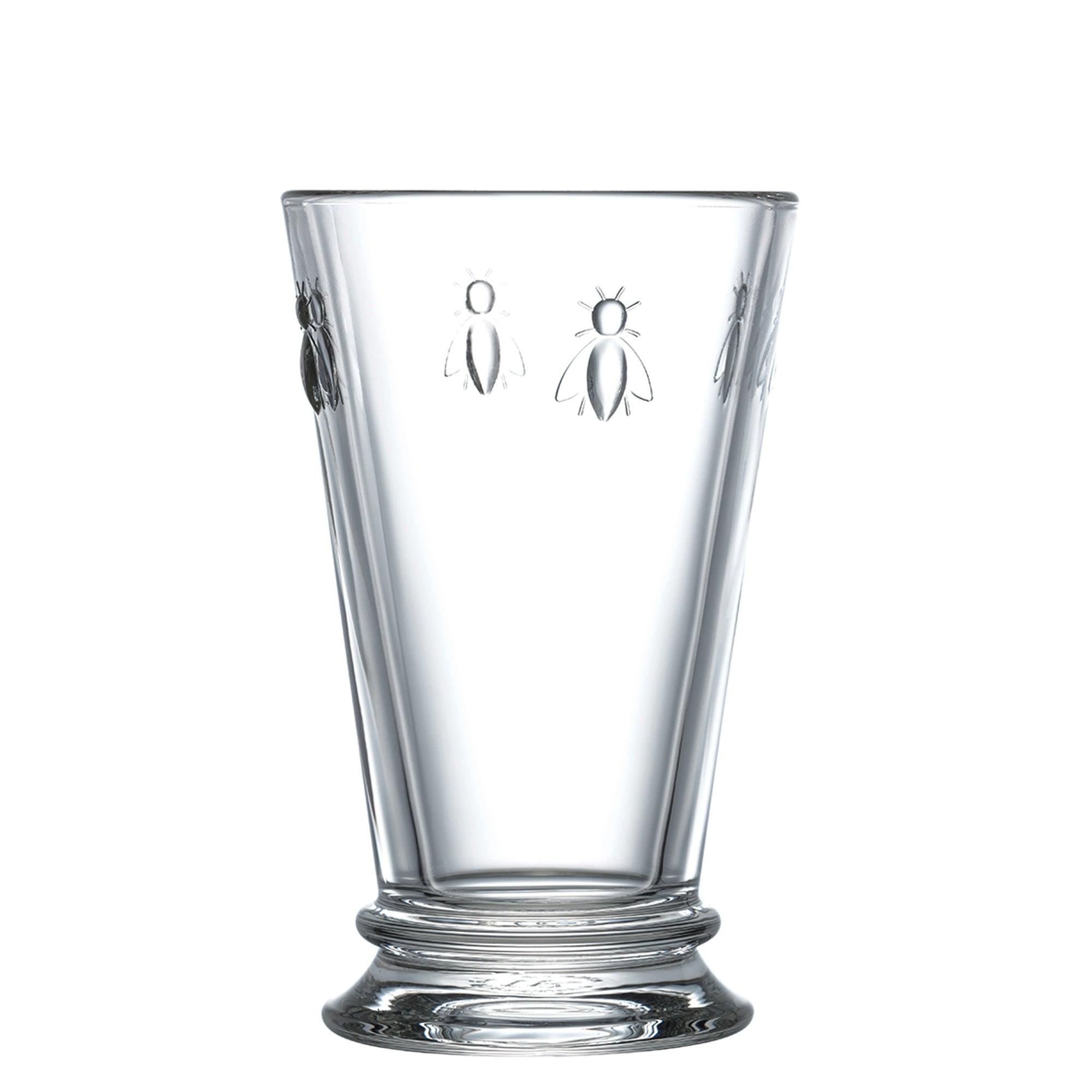 Premium Bee Ice Tea Glasses - Set of 6, BPA-Free Glass Cups for Iced Tea, Lemonade & Cold Beverages - Perfect for Summer Parties, Picnics & Home Entertaining