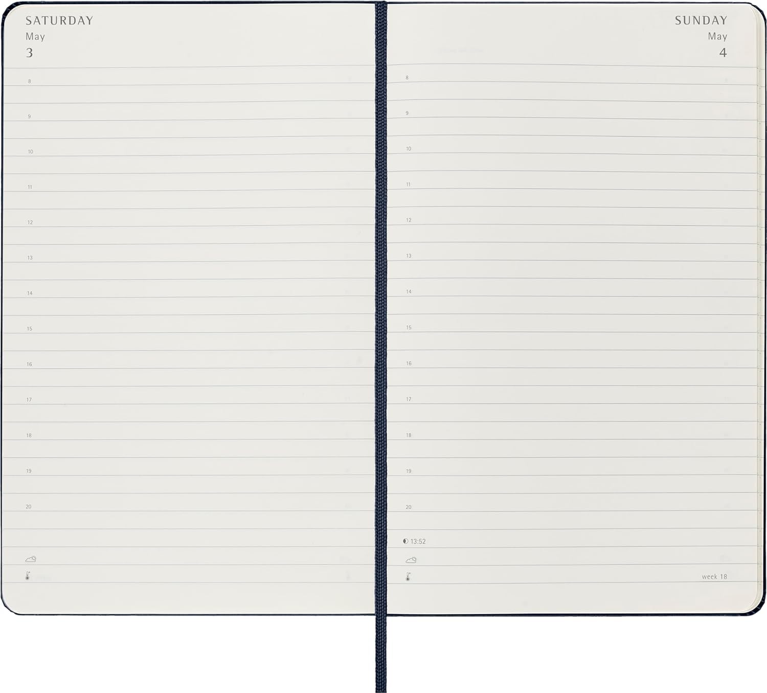 Moleskine Classic 2025 Daily Planner - 12 Month Hard Cover Notebook, 5