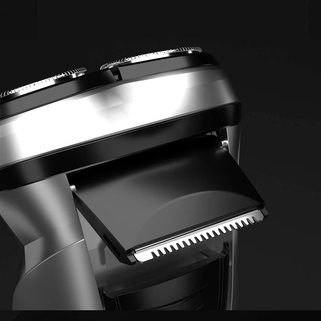 Premium Men's Electric Shaver - 3D Rotary Cordless Rechargeable Razor with Pop-up Trimmer | Waterproof Wet/Dry Shaving | Travel & Daily Grooming Essential | Black
