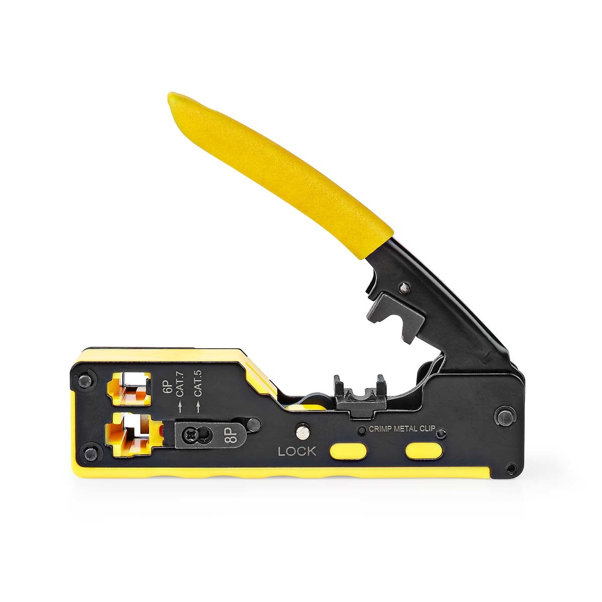 Pass Through Crimping Tool for Network Connectors - Professional RJ45 Crimper for Ethernet Cables - Perfect for Home & Office Network Installations