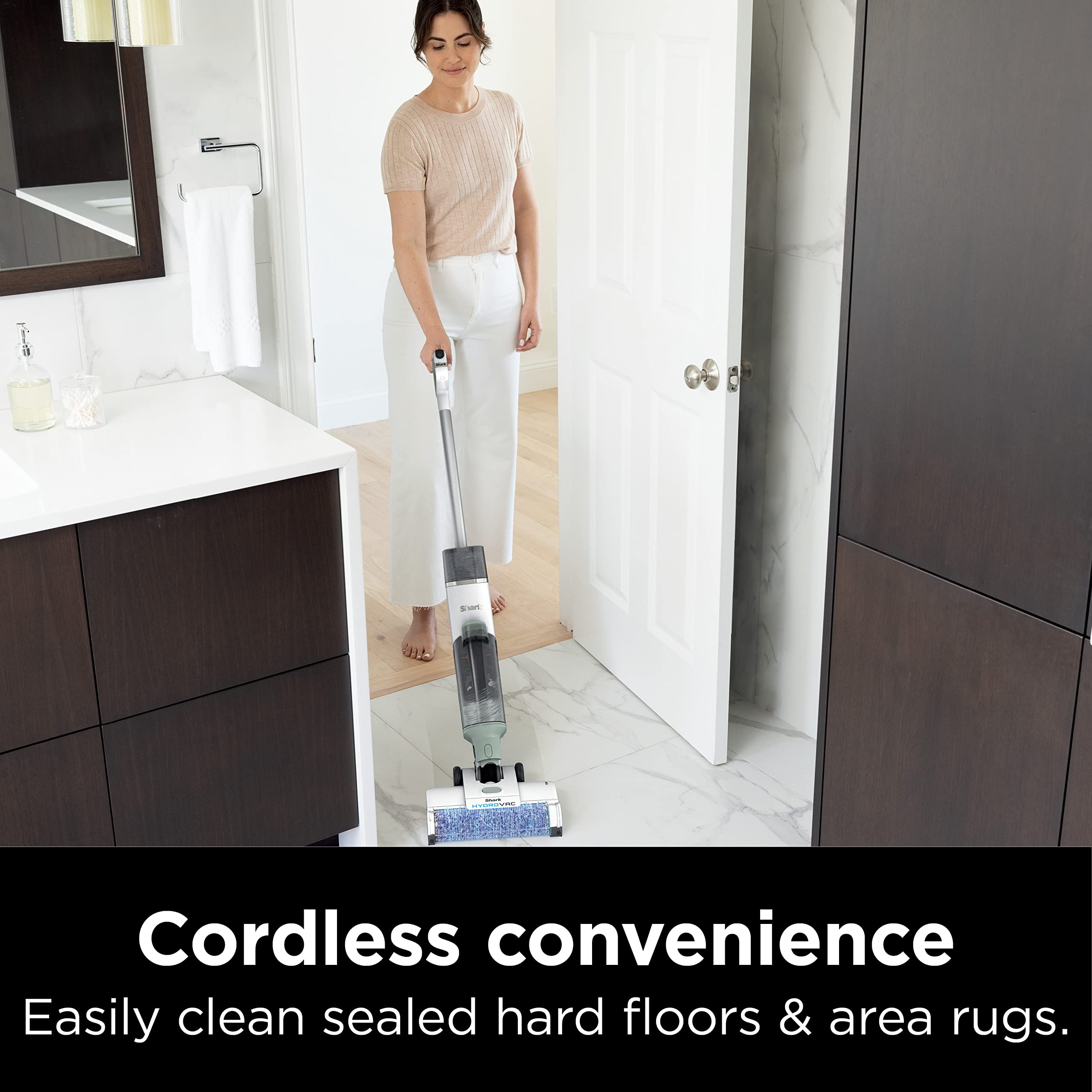 Shark AW302 HydroVac Cordless Pro XL 3-in-1 Wet Dry Vacuum Cleaner | Light Green | Large Capacity | Renewed | Perfect for Hardwood Floors, Carpets & Pet Hair Cleaning
