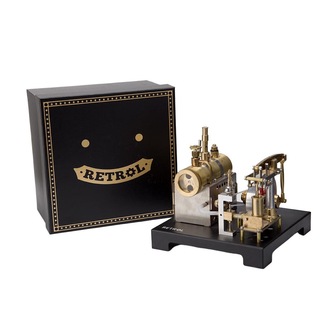 FunXylophy Full Metal DIY Steam Engine Model Kit - Mini Stationary Beam Steam Engine with Horizontal Boiler & Centrifugal Governor (85PCS) - Perfect for STEM Education, Science Experiments & 2024 Christmas Gifts