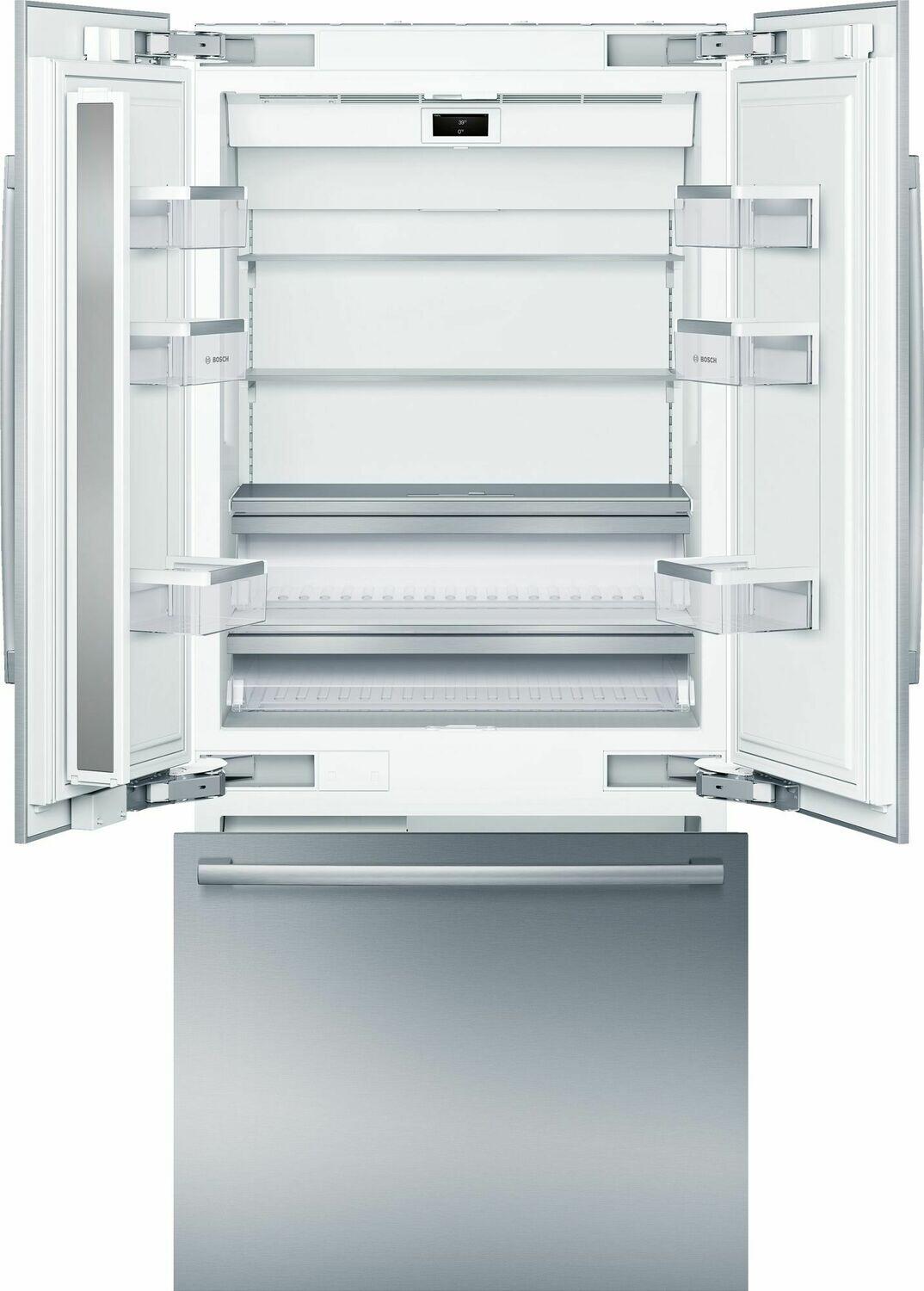 Bosch B36BT935NS 36-Inch Built-In Bottom Freezer Refrigerator - Stainless Steel, Energy Star Certified for Modern Kitchens & Open-Concept Homes