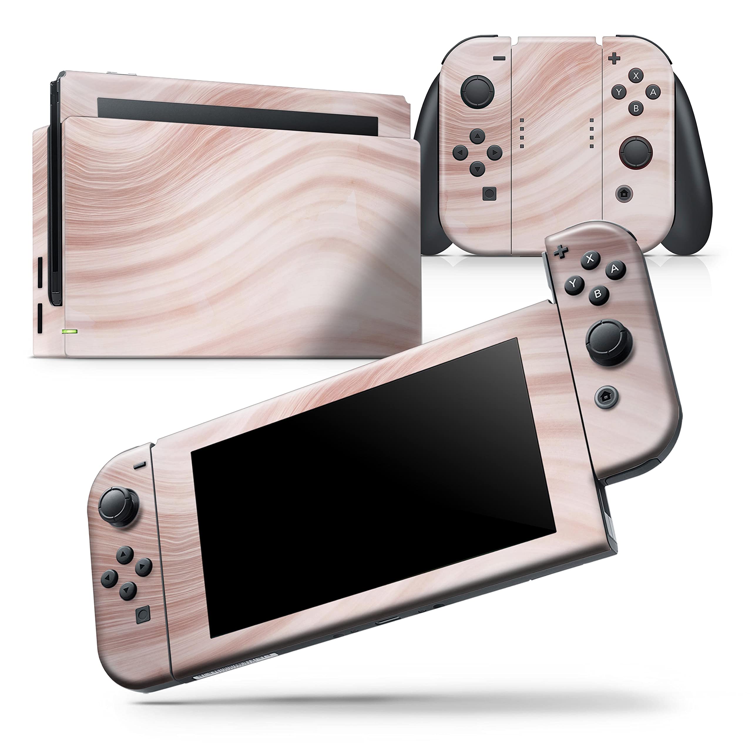 Nintendo Switch Lite Skin Decal - Scratch-Resistant Removable Vinyl Wrap Cover with Vivid Agate Vein Foil Design | Protective Gaming Accessory for Travel & Home Entertainment