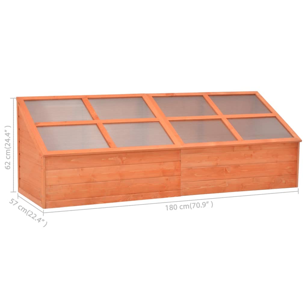 vidaXL Wooden Greenhouse with Polycarbonate Panels - Durable & Spacious 70.9