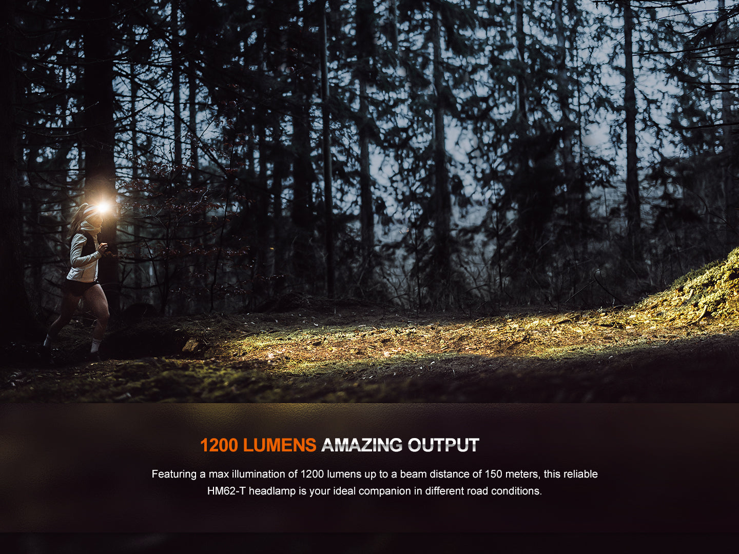 Fenix HM62 T Lightweight Rechargeable Headlamp for Trail Running, Hiking & Camping - 1000 Lumen LED Headlight with Red Light Mode for Night Adventures