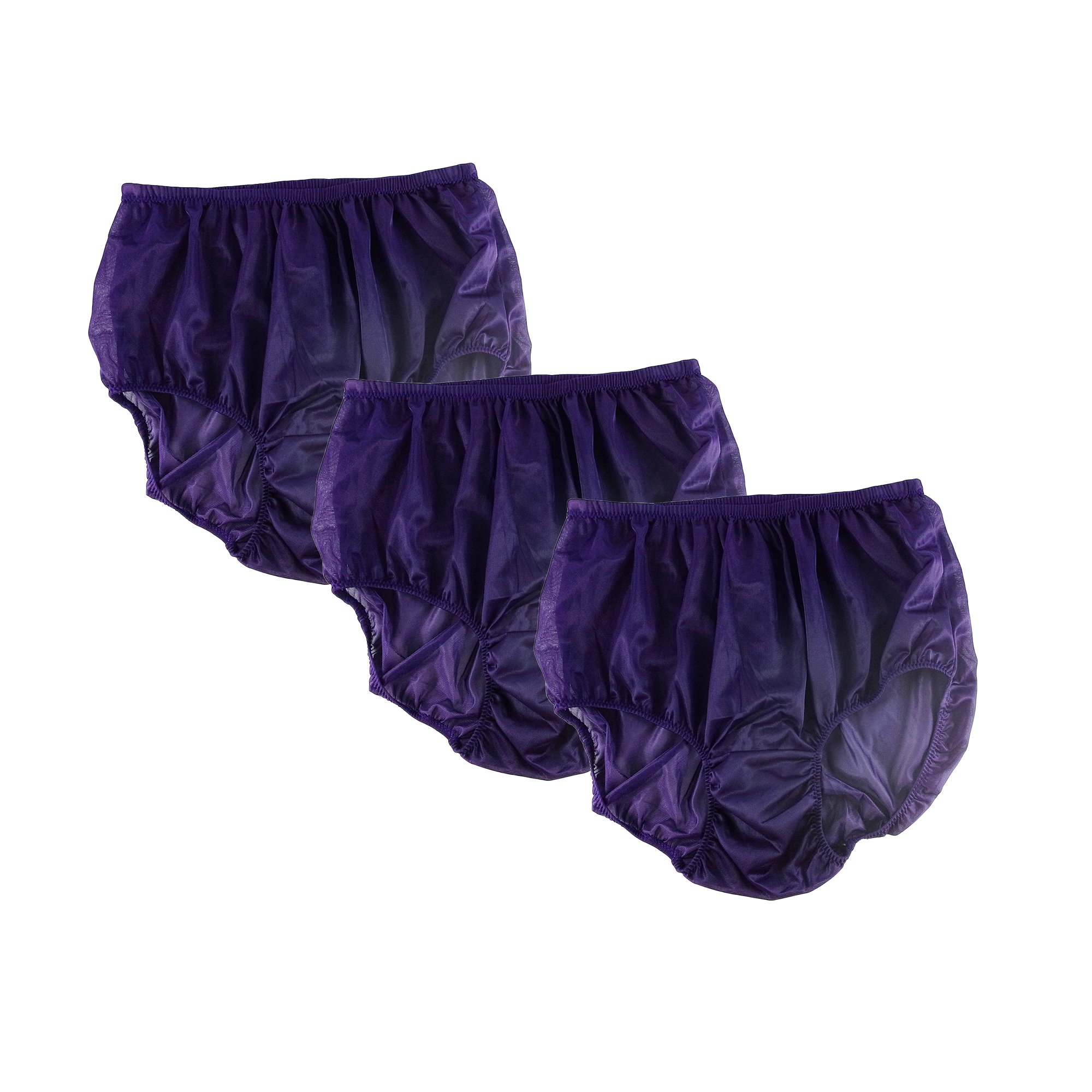 BB2 Deep Blue Women's Plus Size High Waist Briefs - 3 Pack Silky Nylon Panties for Everyday Comfort | Perfect for Work, Sleep & Lounge Wear