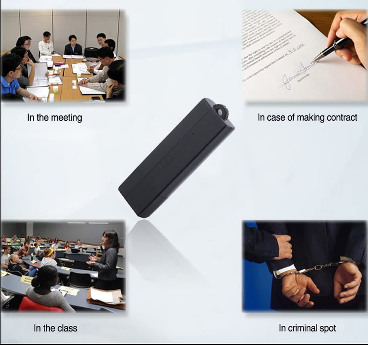 PRO-350 USB Voice Recorder - Professional Digital Audio Recorder with Voice Activation, 288 Hours Recording & 25-Day Standby | Ideal for Meetings, Lectures, Interviews & Secret Audio Recording