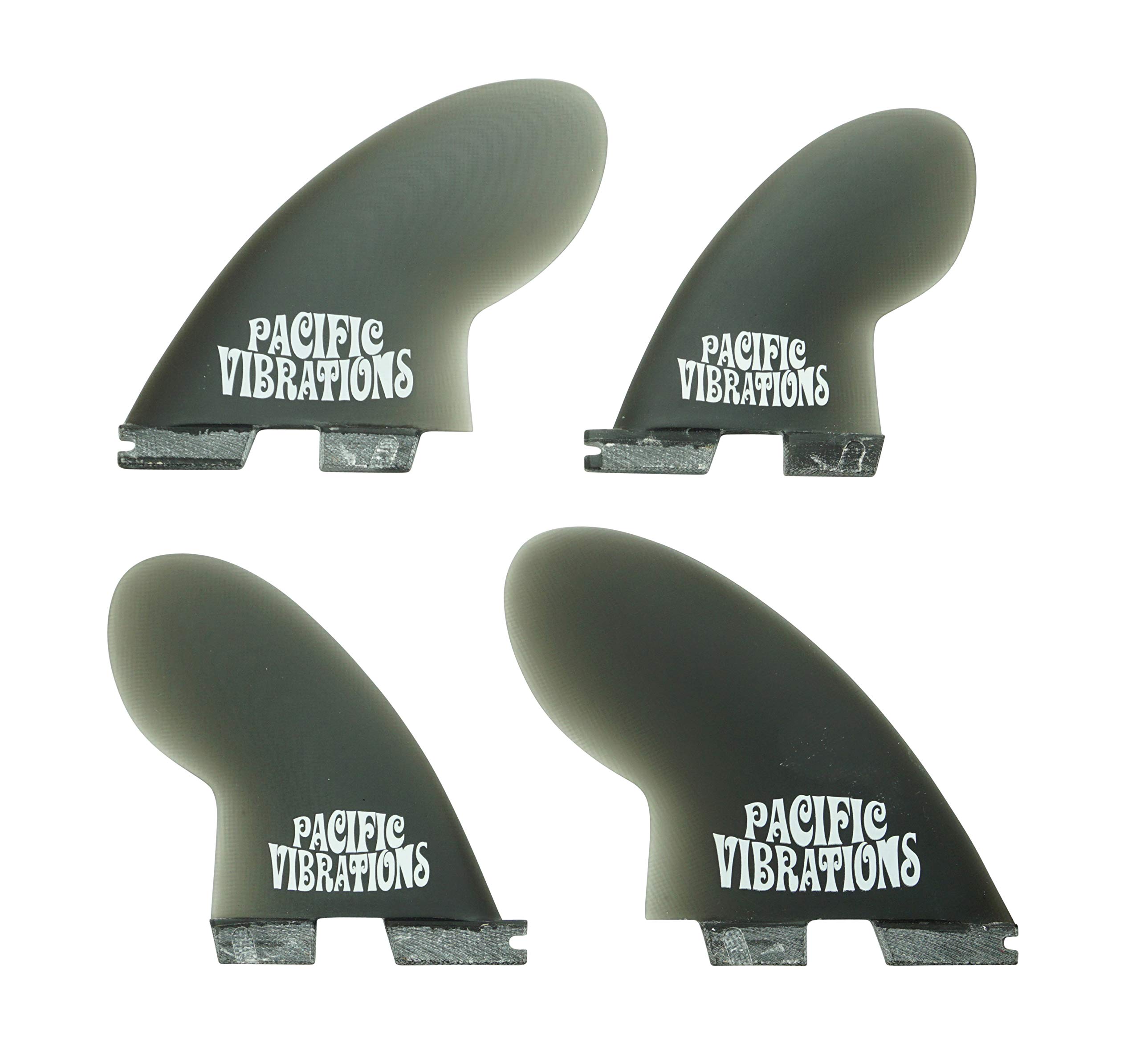 FCS 2 FCSII Base Compressor Surfboard Quad Fin Set - 4 Fiberglass Resin Fins for Surfing | High-Performance Fins for Waves & Performance Surfing