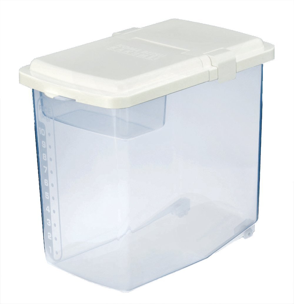 JapanBargain - Large Japanese Plastic Rice Storage Container for Pet Dry Food, 10 kg (22 lbs) | Airtight & Durable Kitchen & Pet Food Organizer | Perfect for Rice, Grains, Dog & Cat Food Storage
