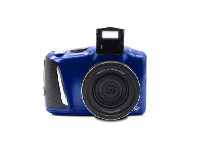 MINOLTA MND55 64MP Autofocus Digital Camera with 4K Ultra HD Video, WiFi Connectivity & Bluetooth (Blue) - Perfect for Travel Photography, Vlogging, and Outdoor Adventures
