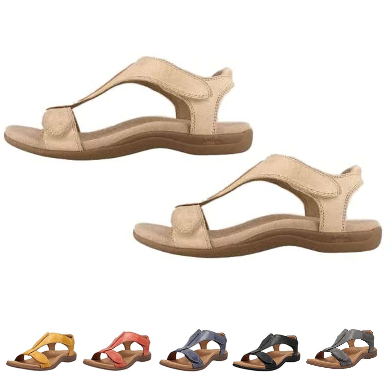 Dotmalls Women's Orthopedic Sandals - Comfortable Arch Support Flip Flops for Plantar Fasciitis, Flat Feet & Heel Pain Relief - Perfect for Walking, Travel & Summer Outdoor Activities