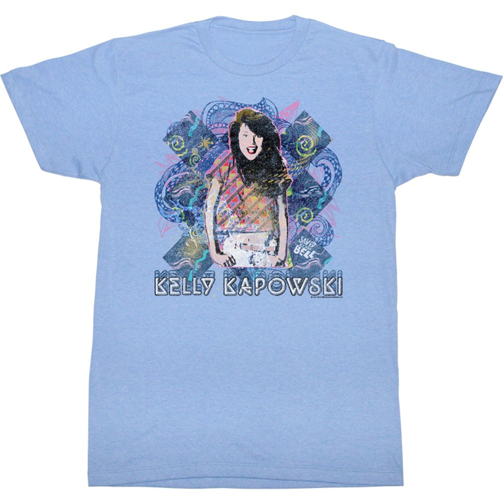 Saved by The Bell 80s Comedy Sitcom Kelly Kapowski Graphic T-Shirt for Adults - Vintage TV Show Merchandise, Perfect for 90s Nostalgia Fans and Retro Pop Culture Lovers