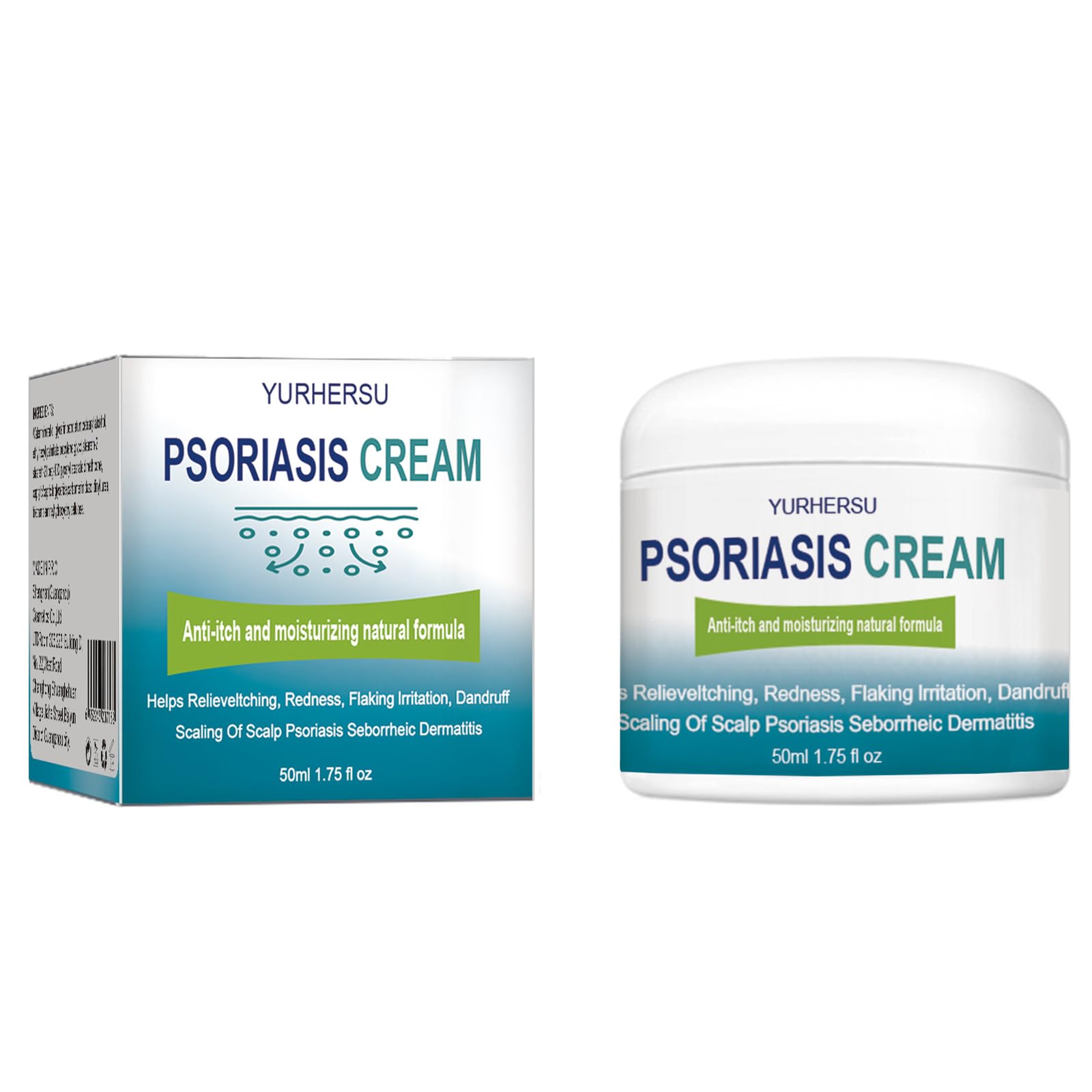 Psoriasis Cream for Scalp & Skin - Anti Itch, Redness Relief, Flaking & Dandruff Treatment - Moisturizing, Non-Sticky Formula for Seborrheic Dermatitis & Daily Skin Care - Fast Absorbing for Day & Night Use