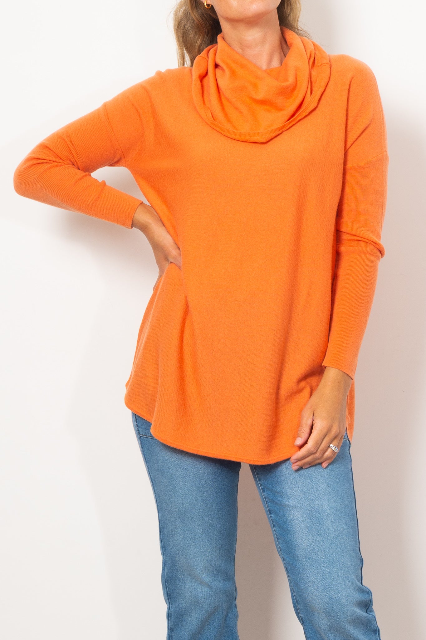 Bridge & Lord Kylie Cowl Neck Knit Sweater for Women - Soft Chunky Knit Pullover Winter Tops - Perfect for Office Wear, Date Nights & Casual Outfits