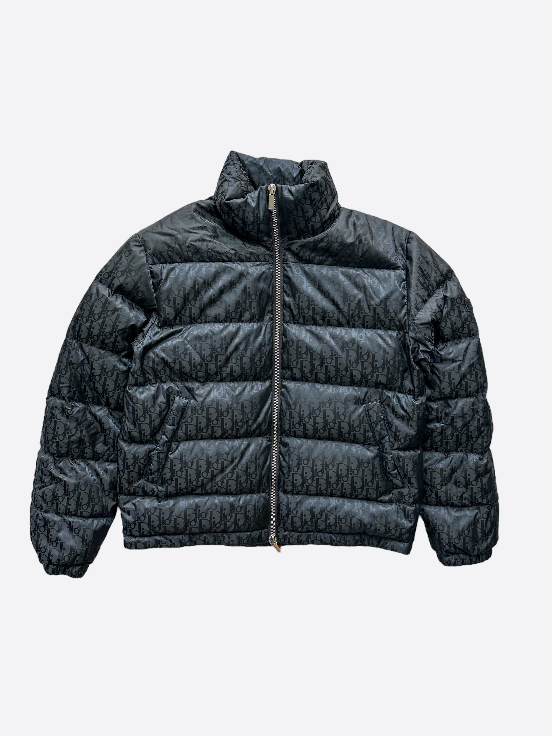Dior Black Oblique Puffer Jacket - Women's Winter Coat, Quilted Down Jacket for Fashion & Warmth | Perfect for Outdoor Activities, Travel & Cold Weather