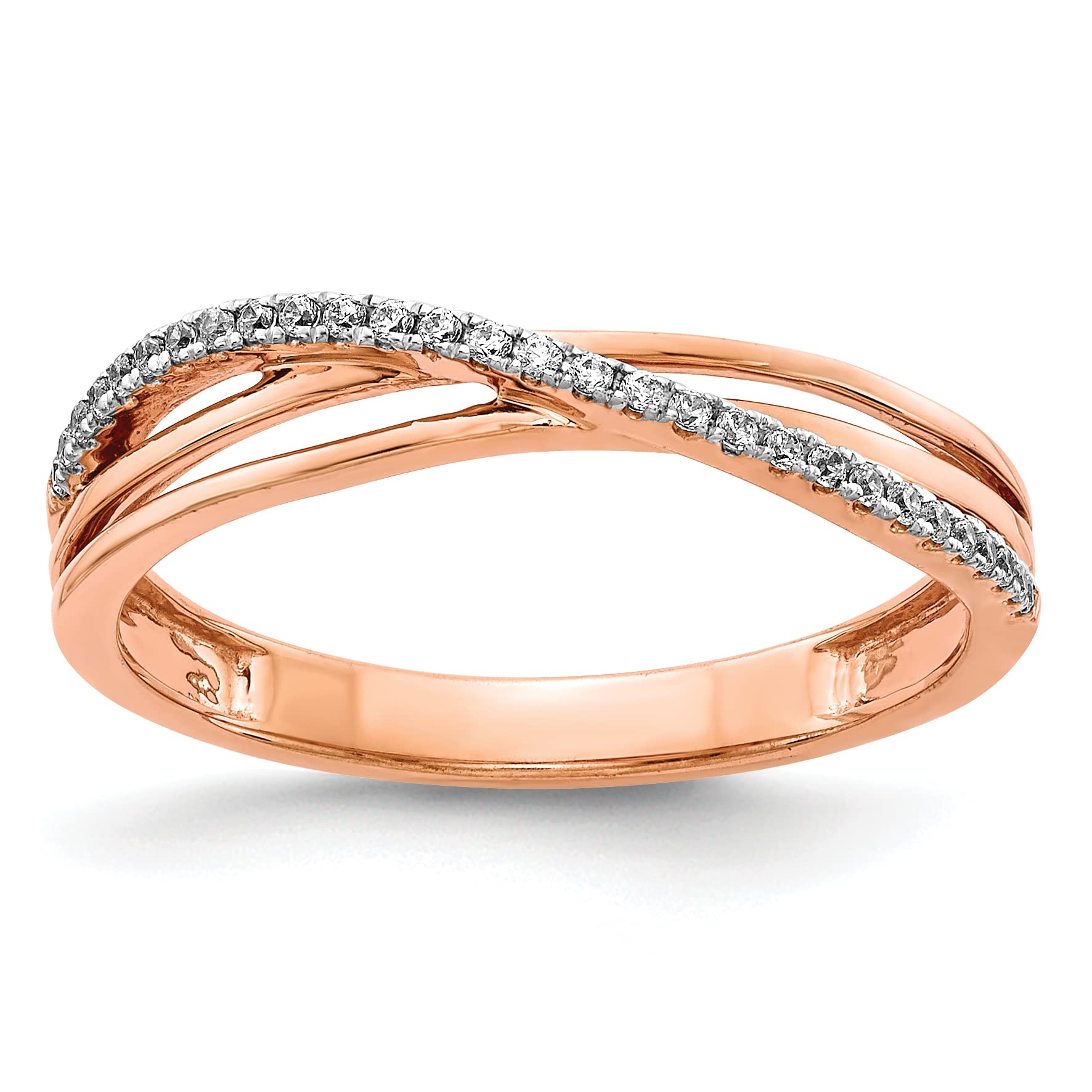 14K Rose Gold Diamond Ring for Women - Elegant Engagement, Wedding, Anniversary Jewelry Gift - Perfect for Special Occasions & Everyday Wear