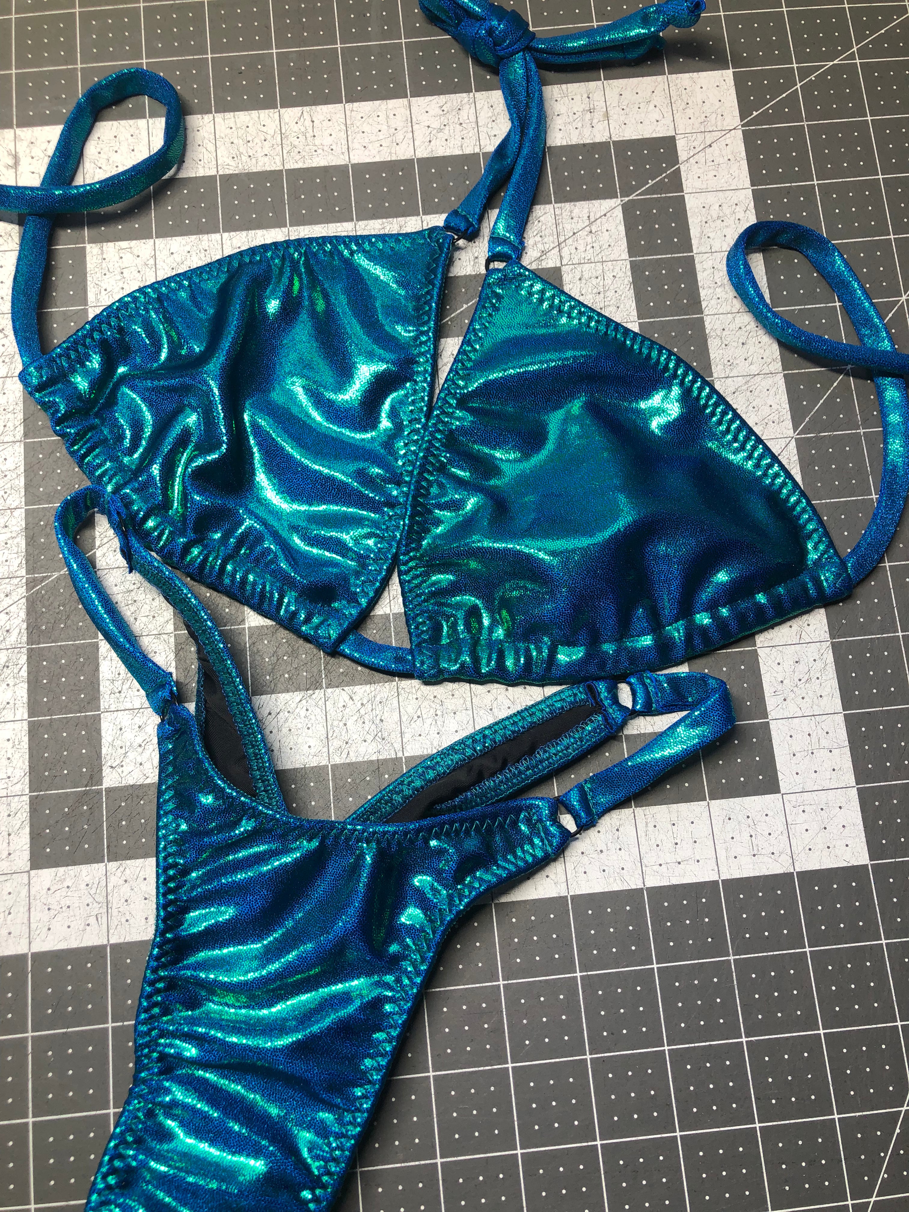 Pacific Blue Bikini for Yoga & Posing Practice - Perfect for Beach, Pool & Fitness Photoshoots