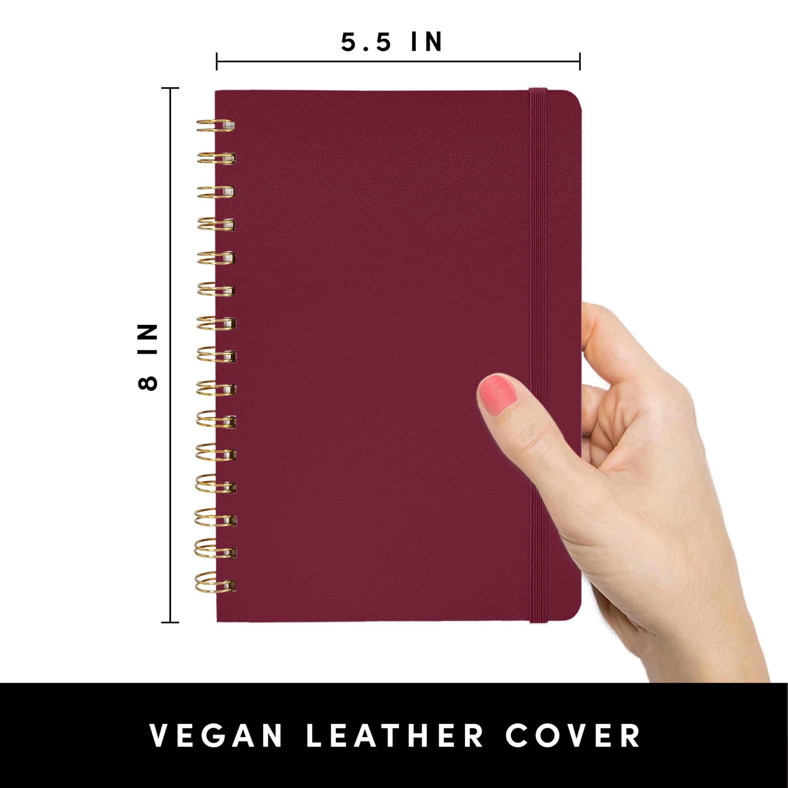 PAPERAGE Lined Spiral Notebook Journal - 160 Pages, 5.5